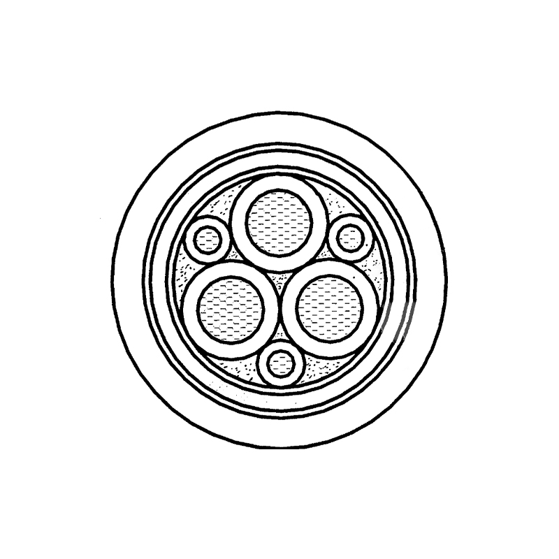 Strømforsyningskabel med merkespenning opp til og inkludert 6kV for frekvenstransformator