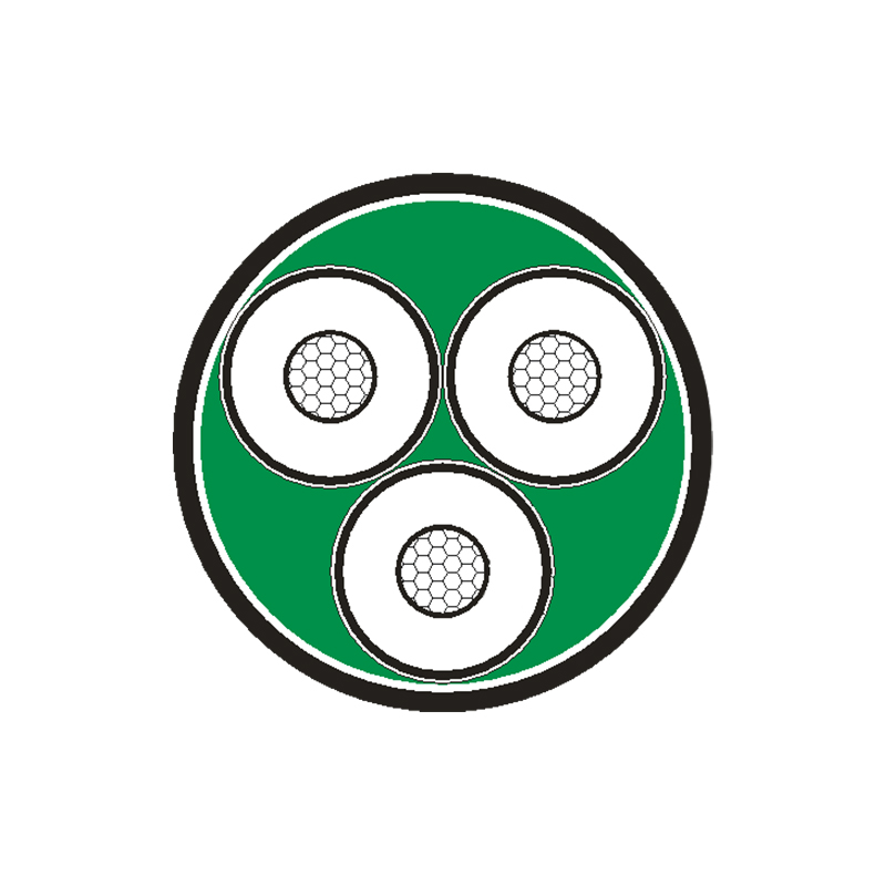 XLPE isolert strømkabel for merkespenning 3,6/6kV -26/35kV