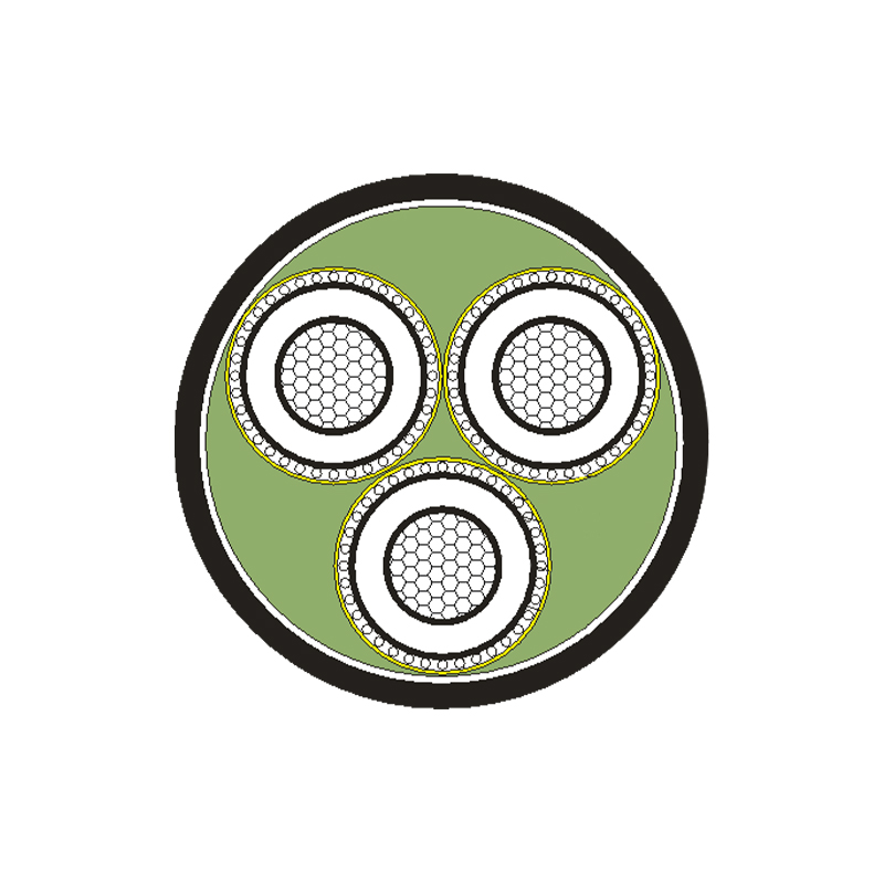 XLPE isolert strømkabel for merkespenning 3,6/6kV -26/35kV