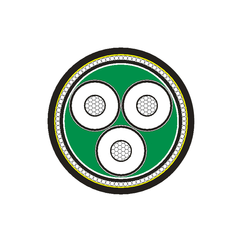 XLPE isolert strømkabel for merkespenning 3,6/6kV -26/35kV